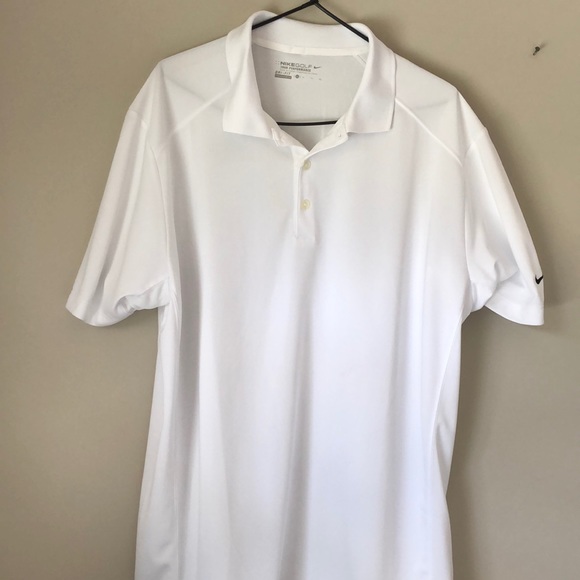 White Nike Golf Tour Performance Dri-fit Polo - Picture 2 of 5